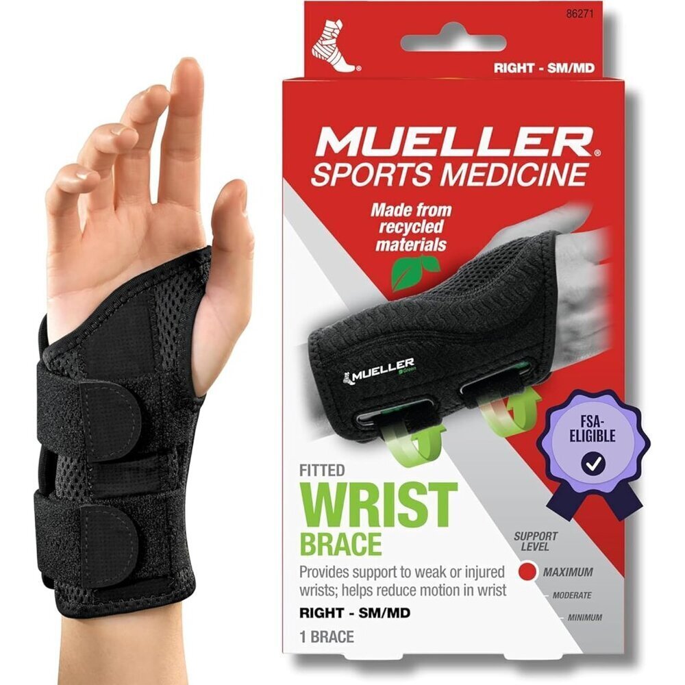 Sports Medicine Green Fitted Wrist Brace for Men and Women, Wrist Pain Relief